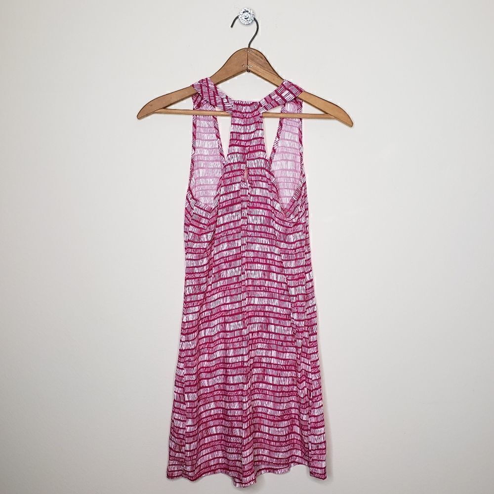 Old Navy Patterned Racerback Shift Dress In Pink & White - Picture 5 of 7